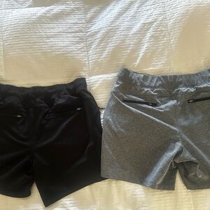 Women's Black and Gray Shorts